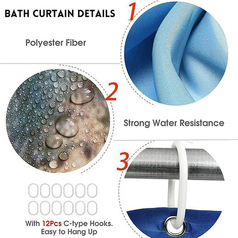 juwute 4 Pcs Retro Woodland Shower Curtain Set with Rugs, Buffalo Plaid Forest Wildlife Animal Toilet Lid Cover Bath Mat,Farmhouse Shower Curtain for Boys Girls Home Bathroom Decor 72x72Inch,Red/Black