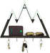 Leivo Mountain Shelf with Key Holders | Decorative Key Holder for Wall and Floating Shelf for Mountain Decor in Entryway, Kitchen, Bedroom, Nursery and Cabin | Key Hangers and Wall Jewelry Organizer