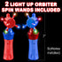 ArtCreativity Easter Gifts for Kids, Red & Blue Light Up Orbiter Spinning Wands, Sensory Toys for Toddlers, Set of 2, 7" LED Spin Toy, Autistic Children, Boys, Girls, Birthday, Classroom Prizes