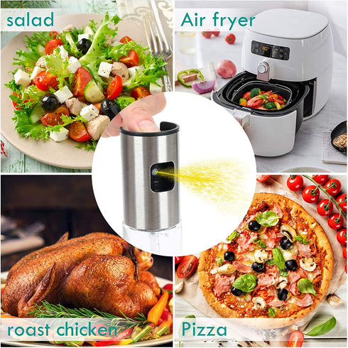 Oil Sprayer, Oil Sprayer with Olive Oil Holder, Fried Chicken, BBQ, Baking, Barbecue, Air Fryer, Salad, Olive Oil Dispenser Set