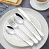 Wildone 20-Piece Silverware Set, Stainless Steel Flatware Cutlery Set Service for 4, Tableware Eating Utensils Include Knife/Fork/Spoon, Mirror Polished, Dishwasher Safe