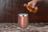 12oz Wine Mug Stainless Steel Tumbler Vacuum Double Wall Glass Stemless coffee Lid Gift Straw Travel Bottle Cocktail Large Walled Unbreakable Water Ice Champagne Cold Beer Drink (Rose Gold)