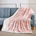 BEAUTEX Sherpa Fleece Throw Blanket for Young Girls Super Soft Fuzzy Cozy Plush Pink Sherpa Plush Throw Blanket for Kids Children Teens or Adult for Sofa Couch Bed (50" x 60",Light Pink Stripe)
