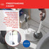 Clorox Toilet Plunger and Bowl Brush Combo Set with Caddy, 6.75" x 7" x 19.5", White/Gray