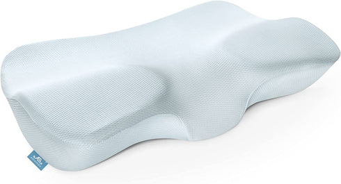 AM AEROMAX Cooling Cervical Memory Foam Pillow, Contour Pillows for Neck and Shoulder Pain Relief, Ergonomic Head Support Sleeping Pillow for Side and Back Sleepers.(Blue)