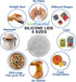 EcoPeaceful 8 Stretch Silicone Food Cover Lids (Largest Sizes XXL-XS ) 4 Silicone Zip Lock Bags (2 Small, 2 Large)