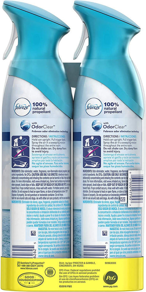Febreze Air Freshener Bora Bora Waters (2 Count, 17.6 Oz)