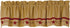 Primitive Star Vine Cotton Burlap Country Valance