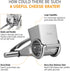 Nurch Rotary Cheese Grater Vegetable Stainless Steel Cheese Grater Shredder Cutter Grinder with 3 Drum Blades