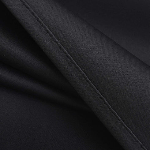 Aquazolax Kitchen Blackout Window Treatment Valances - Thermal Insulated Home Decor Grommet Top Blackout Tier Nursery Curtains for Bedroom, 42W by 24L Inches, Black, 2 Panels