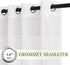 NICETOWN White Sheer Curtains for Sliding Glass Door, Grommet Top Elegant Flax Linen Semi Sheer Privacy Window Treatment for French Door/Bedroom/Living Room, W100 x L84, 1 Panel