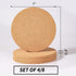 Cork Trivet Heat for Kitchen, Holder for Hot Dishes, Set of 8, 7.1X0.4 Inches Hot Plate Coaster Pads for Tables, Natural Heat Resistant Cork Placemat for Plants.