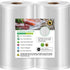 Geniusidea 8''x50' Vacuum Sealer Bags for Food Saver (2 PACK), Commercial Grade Food Saver Vacuum Sealer Bags Rolls for Meal Prep or Sous Vide, BPA Free, Microwave & Freezer Safe, Heavy-Duty, 100ft Total