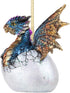 Design Toscano Hard Boiled Dragon Hatchling Holiday Ornament, 3.5", Full Color