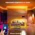 PHOPOLLO Led Lights 50ft for Bedroom Smart Work with Music sync Color Changing Led Tape 24 Key Remote Flexible 5050 Led Ribbon