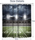 AMBZEK American Football Shower Curtain Boys Sports Bathroom Accessories 60Wx72L Men Masculine Shower Curtain Set Stadium Field Soccer Green Cloth Fabric Bathroom Decor Set with 12 Pack Hooks