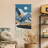 Alynsehom Woven Wall Hanging Macrame Moon Tapestry Blue Boho Wall Art Decor Chic Home Bohemian Tapestries Sun Mountain Cloud Aztec Apartment Dorm Room Backdrop Decoration