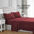 Twin Bed Sheets Set - 3 Piece Bedding - Brushed Microfiber - Shrinkage and Fade Resistant - Easy Care (Twin, Burgundy)