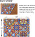 Qilmy 4 Pack Place Mats Non-Slip Dining Table Mat Heat-Resistant Reversible Placemat Double Sided Washable Placemats for Kitchen/Party/Restaurant 12" x 18", Mexican Talavera Folk Tile
