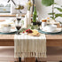 DII Farmhouse Braided Stripe Table Runner Collection, 15x108, Vintage Linen