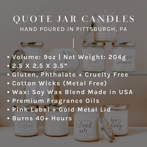 Sweet Water Decor You're The Best Candle | Tropical Fruit and Sugared Orange, Summer Scented Soy Wax Candle for Home | 9oz Clear Jar, 40 Hour Burn Time, Made in The USA
