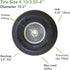 Marathon 4.10/3.50-4" Pneumatic (Air Filled) Hand Truck / All Purpose Utility Tire on Wheel, 2.25" Offset Hub, 3/4" Bearings
