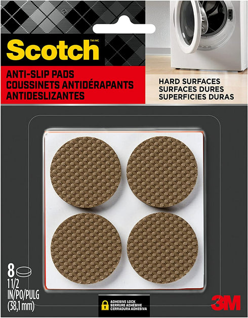 Scotch SP940 SP940-NA Gripping Pads, 1.5", Brown, 8 Count