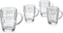 Dimple Stein Beer Mug, Glass Beer Mugs with Handles, Freezable Beer Glasses, Beer Mug Set of 4 - 18 Ounces
