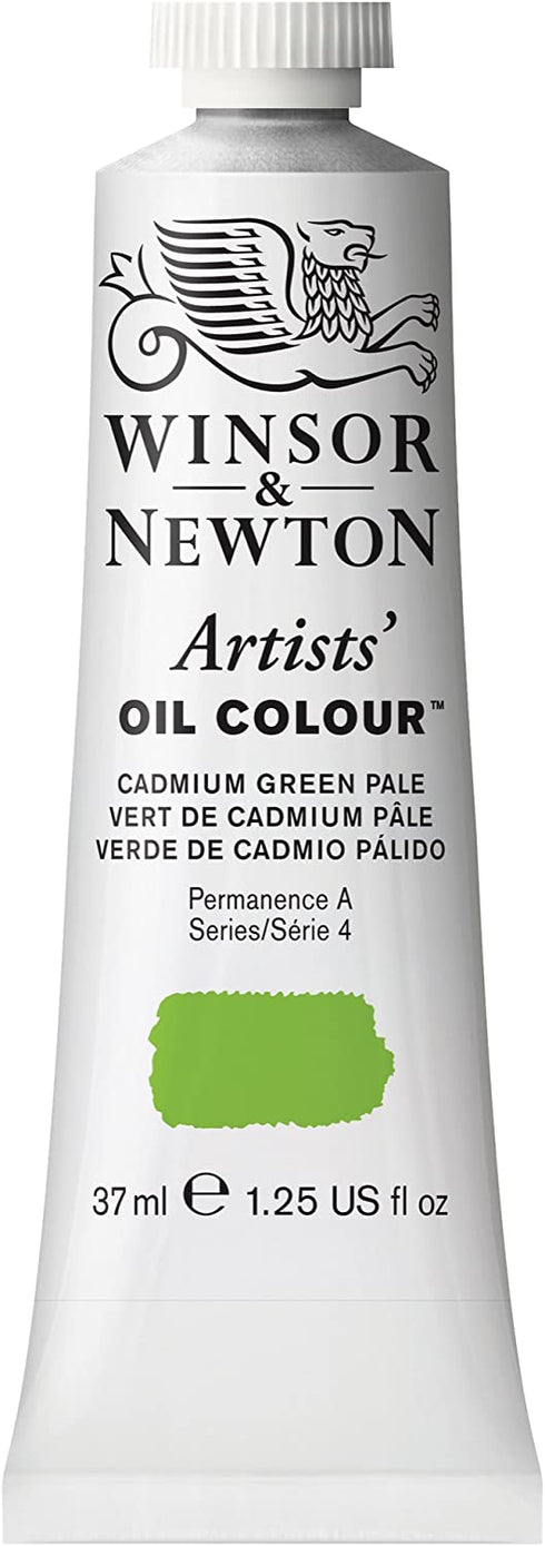 Winsor & Newton Artists' Oil Color Paint, 37-ml Tube, Cadmium Green Pale
