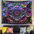 Fowocu Psychedelic Colorful Sun and Moon Tapestry Wall Hanging, Indie Hippie Mandala Cool Trippy Wall Tapestries, Purple Blacklight Tapestry for Bedroom Living Room Dorm (Multi Color, 60'' — 80'')