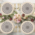 OJIA Round Placemats Set of 4,Boho Tassels Table Mats 13 Inch Black and Cream Cotton Woven Heat Proof Washable Circle Kitchen Placemats for Table Dinner Wedding Home Decoration