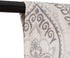 jinchan Tie Up Shade Curtains for Kitchen Living Room Damask Printed Paisley Rod Pocket Drapes Multicolor Medallion Flax Window Curtain 1 Panel 54 inches Long Grey on Beige