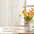 NICETOWN Living Room Window Curtains Semi Sheer 84" Long, Grommet Casual Semitransparent Sheer Privacy with Light Window Treatments for Farmhouse/Sliding Door, 70" Wide, Light Yellow Beige, 2 Panels