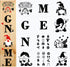 12 Pieces Gnome Stencil Letter Stencils for Painting on Wood Porch Welcome Sign Stencils Home Sign Stencil Template for Front Door Rustic Home Porch DIY Decor (8 x 8 Inches)