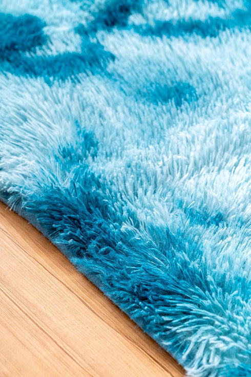 Sualvida Soft Fluffy Bedroom Rugs - 3' x 5' Feet Indoor Shaggy Plush Area Rug for Boys Girls Kids College Dorm Living Room Home Decor Floor Carpet ( Dark Blue)