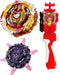 2-Piece Gyros(B-169 B-172) + 1-Piece Sparking String Launcher Battle Bey Burst Set, Battling Tops, Stickers & Launchers Set, Boys Kids Birthday Party Idea 505