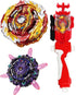 2-Piece Gyros(B-169 B-172) + 1-Piece Sparking String Launcher Battle Bey Burst Set, Battling Tops, Stickers & Launchers Set, Boys Kids Birthday Party Idea 505