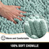 Bathroom Rugs Bath Mat Bath Rugs Bath Mats for Bathroom Non Slip Extra Thick Buncy Soft Chenille Bath Rug Fulffy Shag, Indoor Rug Carpet for Entry Living Room (Aqua, 20" x 32")