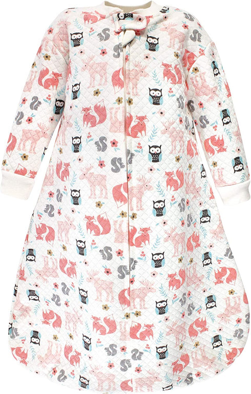 Hudson Baby Unisex Baby Premium Quilted Long Sleeve Sleeping Bag and Wearable Blanket