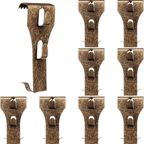 Brick Wall Clips for Hanging Brick Lights Wreaths Pictures Hanger Steel Brick Clamp Hooks Brick Wall Hook Fastener Fits Brick 2-1/4 inch to 2-3/8 inch in Height (9 Pieces)