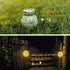 2 Packs Hanging Outdoor Solar Lanterns Decorative Lights 30 LED Waterproof Cracked Glass Jar Garden Lights for Court Yard Patio Pathway