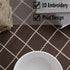 Bettery Heavy Weight Cotton Linen Tablecloth Lace Plaid Round Table Cloth for Kitchen Dining Room Tabletop Decoration, 48" - Round, Coffee