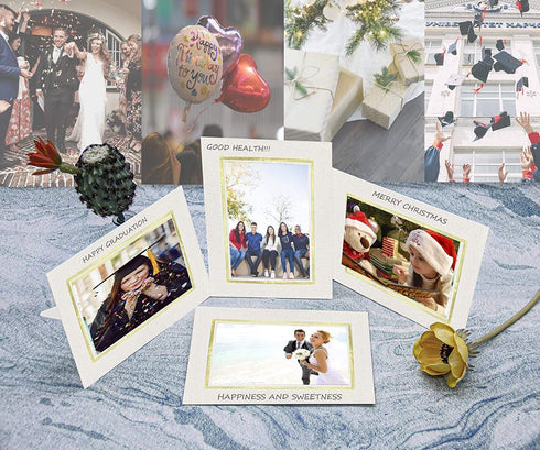 Golden State Art, Pack of 25, 4x6 Paper Picture Frames with Easel, Paper Photo Frame Cards, DIY Cardboard Photo Frame(Ivory, 4x6, 25-Pack)