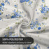 Spring Summer Blue Floral Tablecloth Round 60 Inches Elegant Watercolor Flower Tablecloth Polyester Washable Table Cover Table Cloth for Kitchen Dining Room Outdoor Picnic Patio Party
