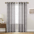 Hiasan Buffalo Plaid Sheer Curtains - Light Filtering Voile Checkered Curtains for Living Room and Bedroom, 52 X 84 Inches Long, Set of 2 Window Curtain Panels, Black and White