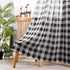 Hiasan Buffalo Plaid Sheer Curtains - Light Filtering Voile Checkered Curtains for Living Room and Bedroom, 52 X 84 Inches Long, Set of 2 Window Curtain Panels, Black and White