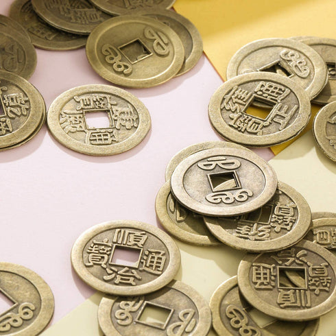Boao Chinese New Year Feng Shui Coins Good Luck Fortune Coin I-Ching Coins for Health and Wealth(200, 0.8 Inch)