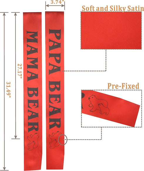 Lumberjack Welcome Baby Baby Shower Decoration, Buffalo Plaid Baby Shower, Timber Plaid Baby Shower, Jute Burlap Baby Shower Party Decor, Buffalo Timber Plaid Party Decoration, Mama Papa Bear Sashes and Elegant Badges Pin for Baby Shower Decor, Lumberjack