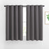 NICETOWN Blackout Curtains Panels for Bedroom - Window Treatment Thermal Insulated Solid Grommet Blackout Drapes for Living Room (Set of 2 Panels, 52 by 45 Inch, Grey)