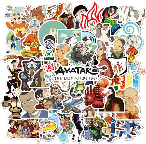 Avatar The Last Airbender Stickers 50PCSVariety Vinyl Waterproof Car Sticker Motorcycle Bicycle Luggage Decal Graffiti Patches Skateboard Stickers for Laptop Stickers (Avatar The Last Airbender)